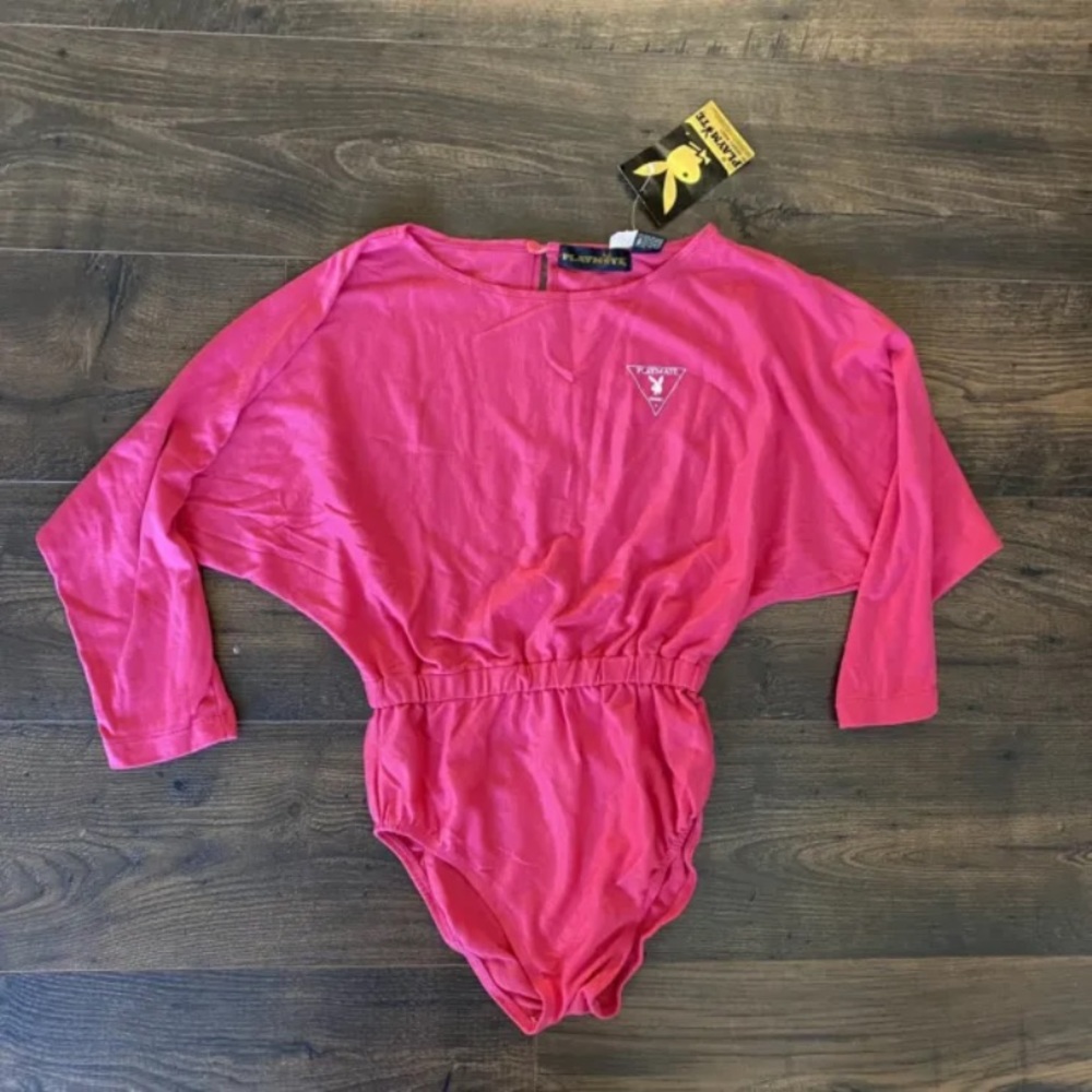Vintage Playboy Playmate Bunny bodysuit Pink size medium NEW